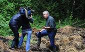 Marcel Mézy in the midst of composts during the France 2 